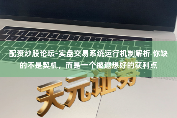 配资炒股论坛-实盘交易系统运行机制解析 你缺的不是契机,而是一个被遐想好的获利点