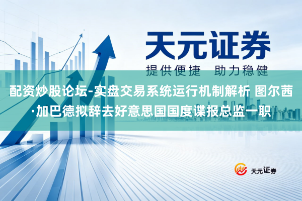 配资炒股论坛-实盘交易系统运行机制解析 图尔茜·加巴德拟辞去好意思国国度谍报总监一职